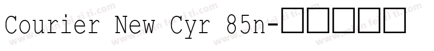 Courier New Cyr 85n字体转换